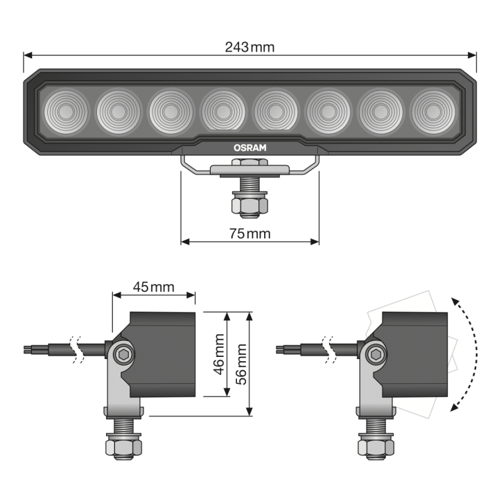 Panel LED roboczy WL VX250-WD OSRAM - ujęcie 3
