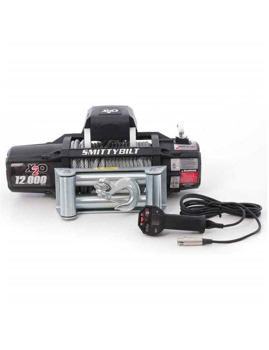 Wyciągarka z liną stalową i pilotem bezprzewodowym 12000 lbs Smittybilt X20 GEN2