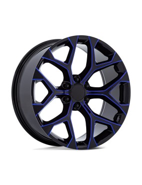 Felga aluminiowa PR176 Gloss Black Machined W/ Blue Milling PERFORMANCE REPLICAS