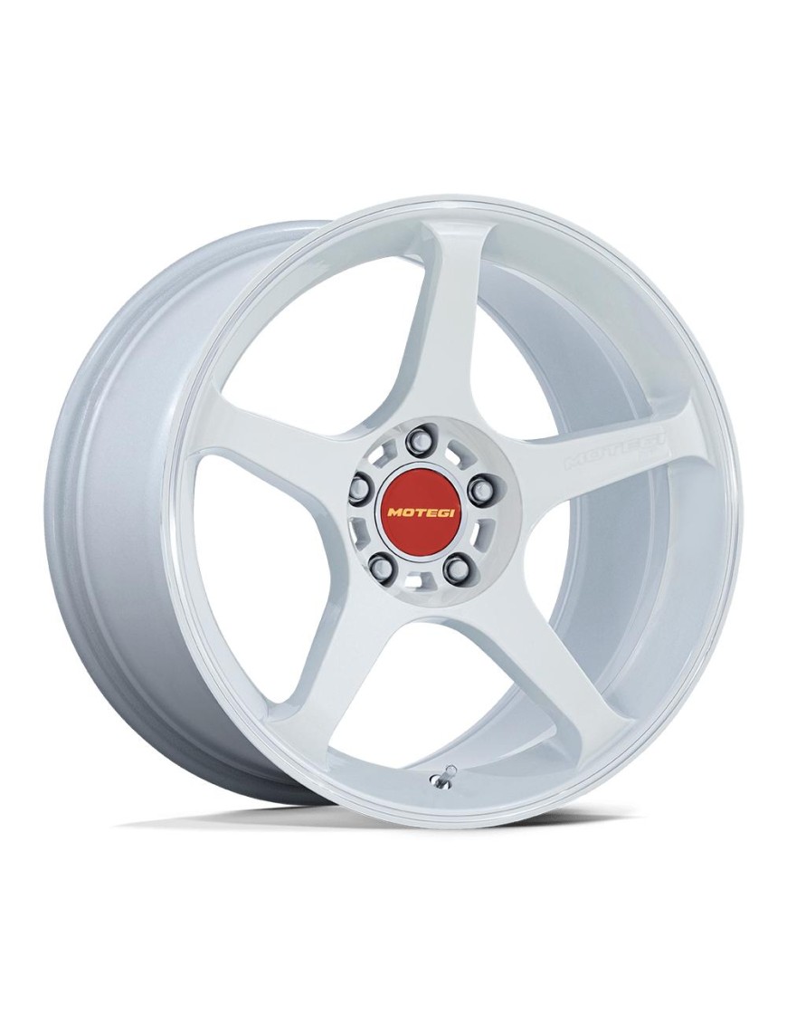 Felga aluminiowa MR159 BATTLE V Matsuri White Pearl W/ Machined Lip Stripe MOTEGI RACING