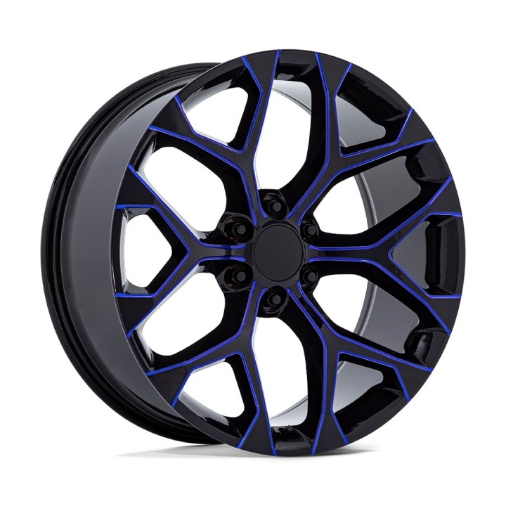 Felga aluminiowa PR176 Gloss Black Machined W/ Blue Milling PERFORMANCE REPLICAS