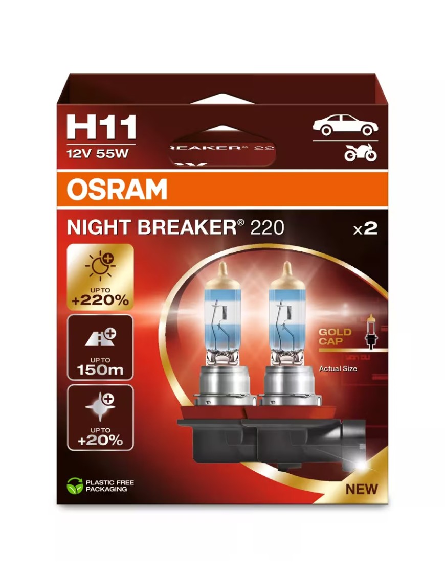 Żarówki NIGHT BREAKER 220 H11HFB2 | Szekla4x4.pl