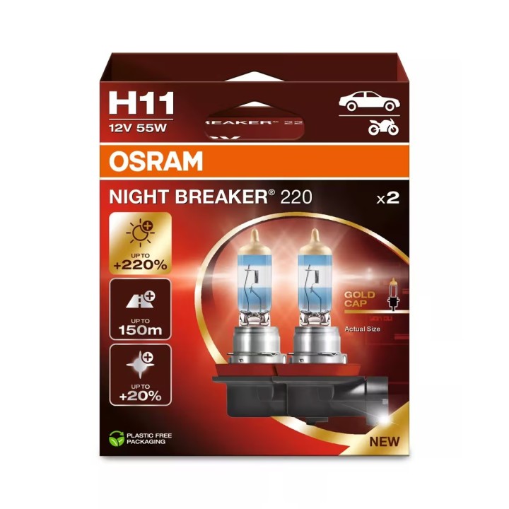 Żarówki NIGHT BREAKER 220 H11 Komplet OSRAM - ujęcie 2