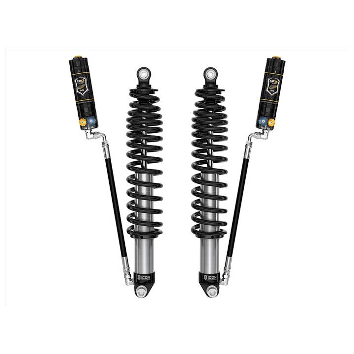 Para Amortyzatorów Coilover ICON 2.5 CDXS z Zewnętrznymi Zbiornikami Lift 1,25-3'' Ford Bronco, Sprężyny HD. Tył