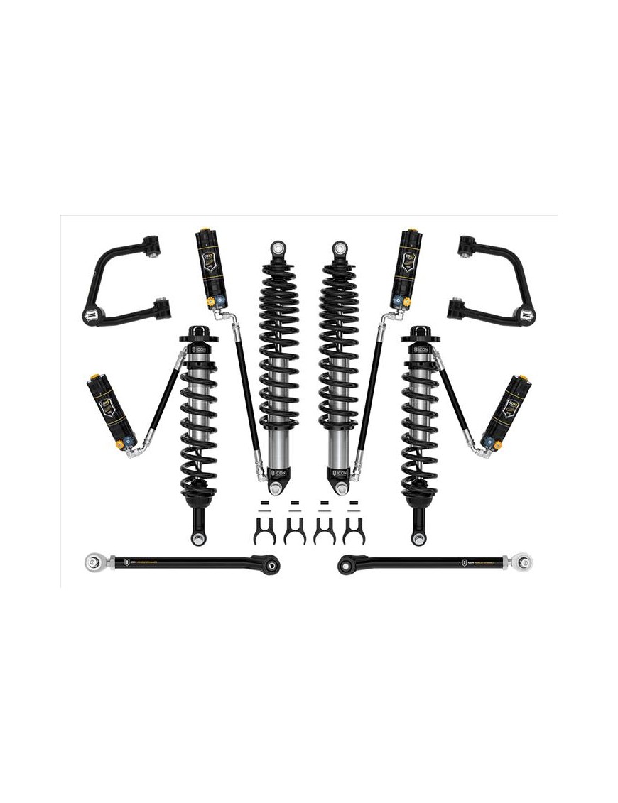Zestaw Zawieszenia ICON Ford Bronco 3-4'' Lift, Stage 6 CDXS, Rurowe Wahacze (bez pakietu Sasquatch)
