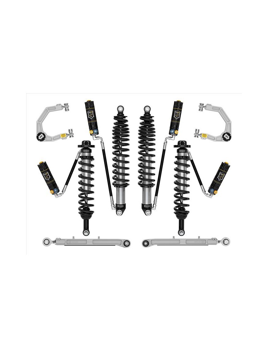 Zestaw Zawieszenia ICON Ford Bronco 2-3'' Lift, Stage 6 CDXS, Billet, Sprężyny HD (z pakietem Sasquatch)
