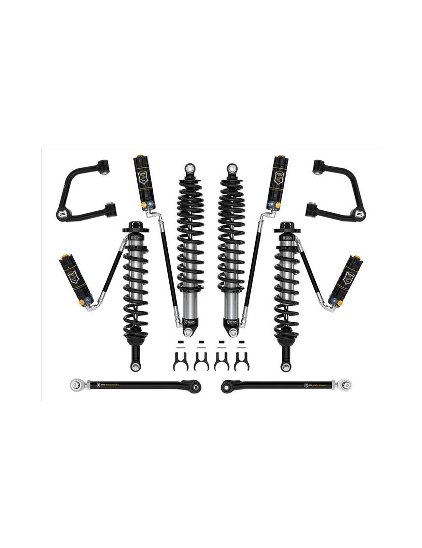 Zestaw Zawieszenia ICON Ford Bronco 2-3'' Lift, Stage 6 CDXS, Rurowe Wahacze, Sprężyny HD (z pakietem Sasquatch)