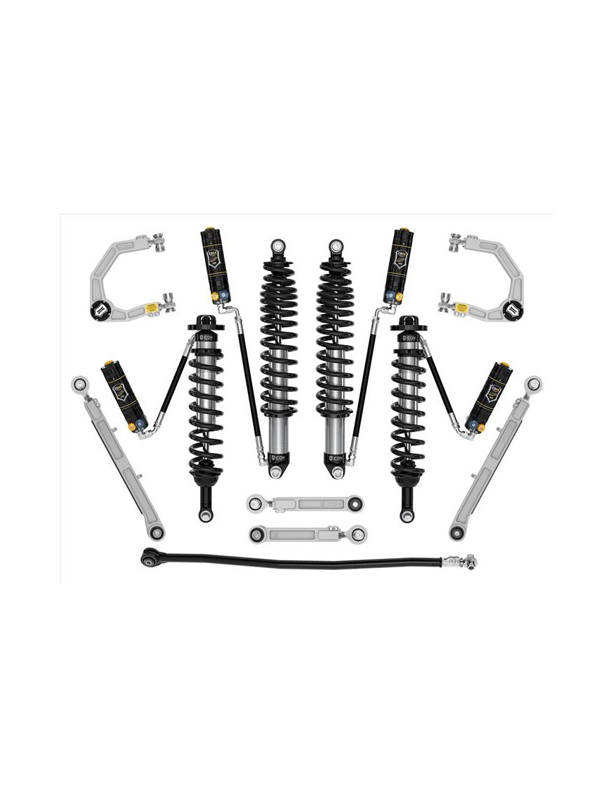 Zestaw Zawieszenia ICON Ford Bronco 2-3'' Lift, Stage 7 CDXS, Billet (z pakietem Sasquatch)
