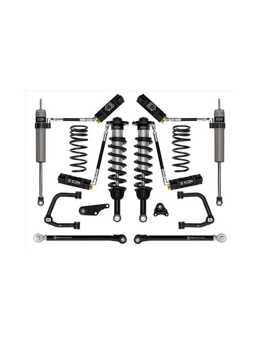 Zestaw Zawieszenia ICON 1.25-3'' Lift, Stage 8 Wahacze Rurowe, Sprężyny Progresywne Toyota Tacoma 2024