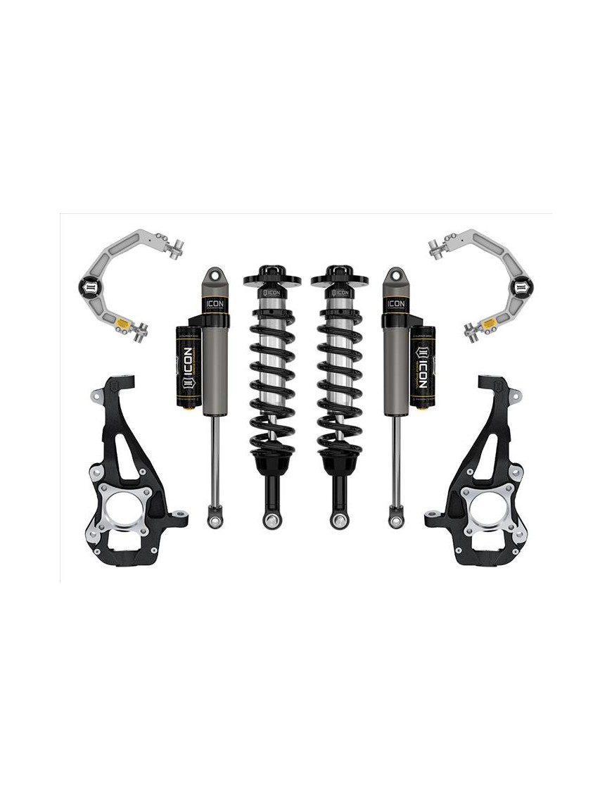 Zestaw Zawieszenia ICON 3,5-4,5'' Lift, Stage 2, Billet F-150 4WD 2021-2023