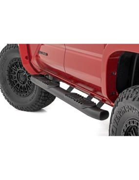 Progi, stopnie boczne czarne Rough Country Oval Nerf Steps