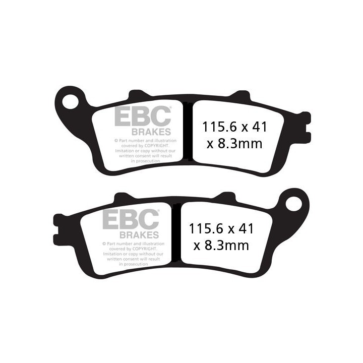 FA261HH | Klocki hamulcowe wzmacniane HONDA CBR FJS VFR ST EBC - ujęcie 2