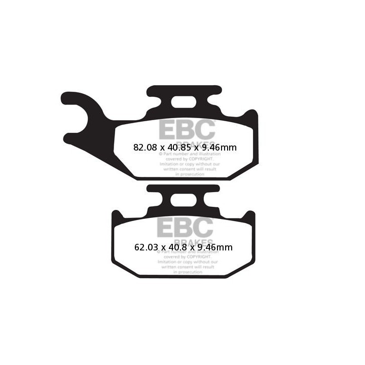 Klocki hamulcowe FA317R Can-am Outlander Renegade 800 Maverick EBC - ujęcie 2