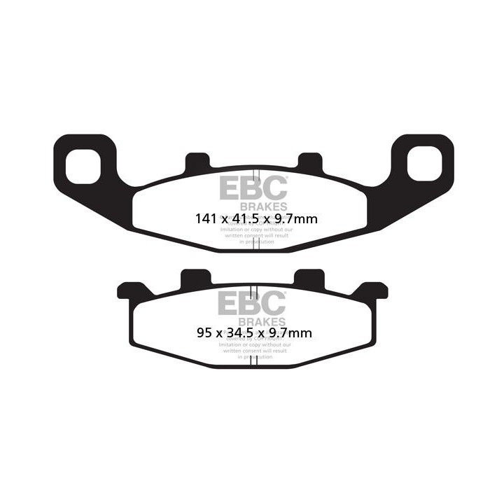 FA129HH - Klocki hamulcowe wzmacniane EBC - ujęcie 2