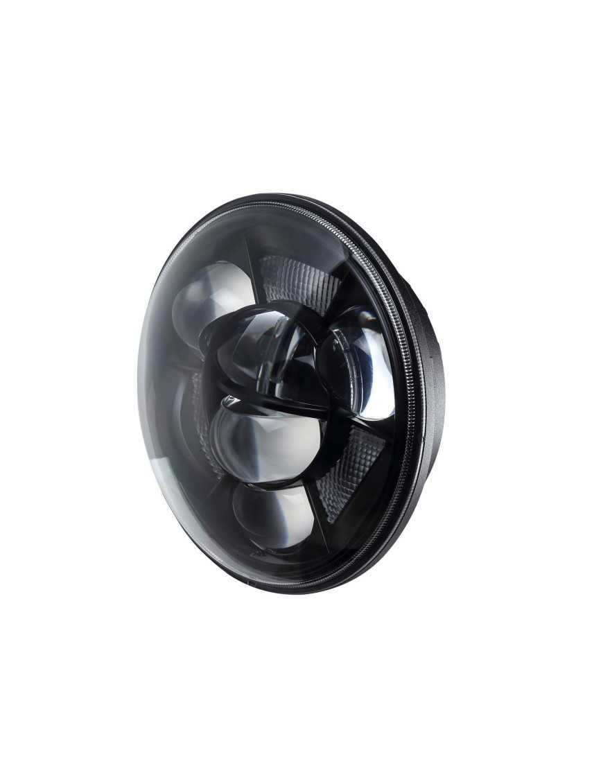 REFLEKTOR 7" LED ŚWIATŁA MIJANIA DROGOWE POZYCJA DRL E4 12-24V, CZARNY REFLEKTOR 7" LED ŚWIATŁA MIJANIA DROGOWE POZYCJA DRL E4 12-24V, CZARNY