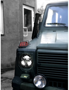 REFLEKTOR 7" LED ŚWIATŁA MIJANIA DROGOWE POZYCJA DRL E4 12-24V, CZARNY R 112,  R 87, R 7,  R 10