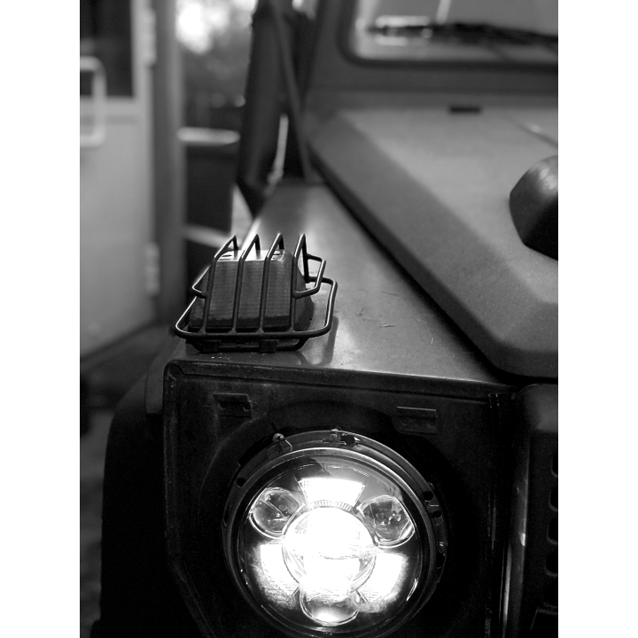 REFLEKTOR 7" LED ŚWIATŁA MIJANIA DROGOWE POZYCJA DRL E4 12-24V, CZARNY  R 112,  R 87, R 7,  R 10
