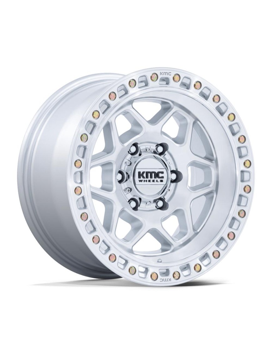 Felga aluminiowa KM553 TORX Gloss Silver W/ Machined Face KMC