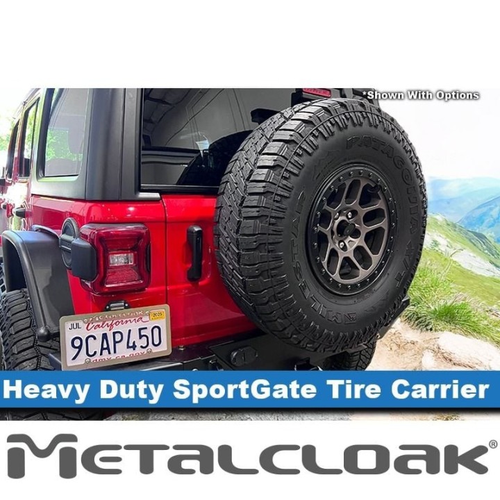 Wzmocnienie tylnej klapy Jeep Wrangler JL| wzmocnienie mocowania koła METALCLOAK - ujęcie 4
