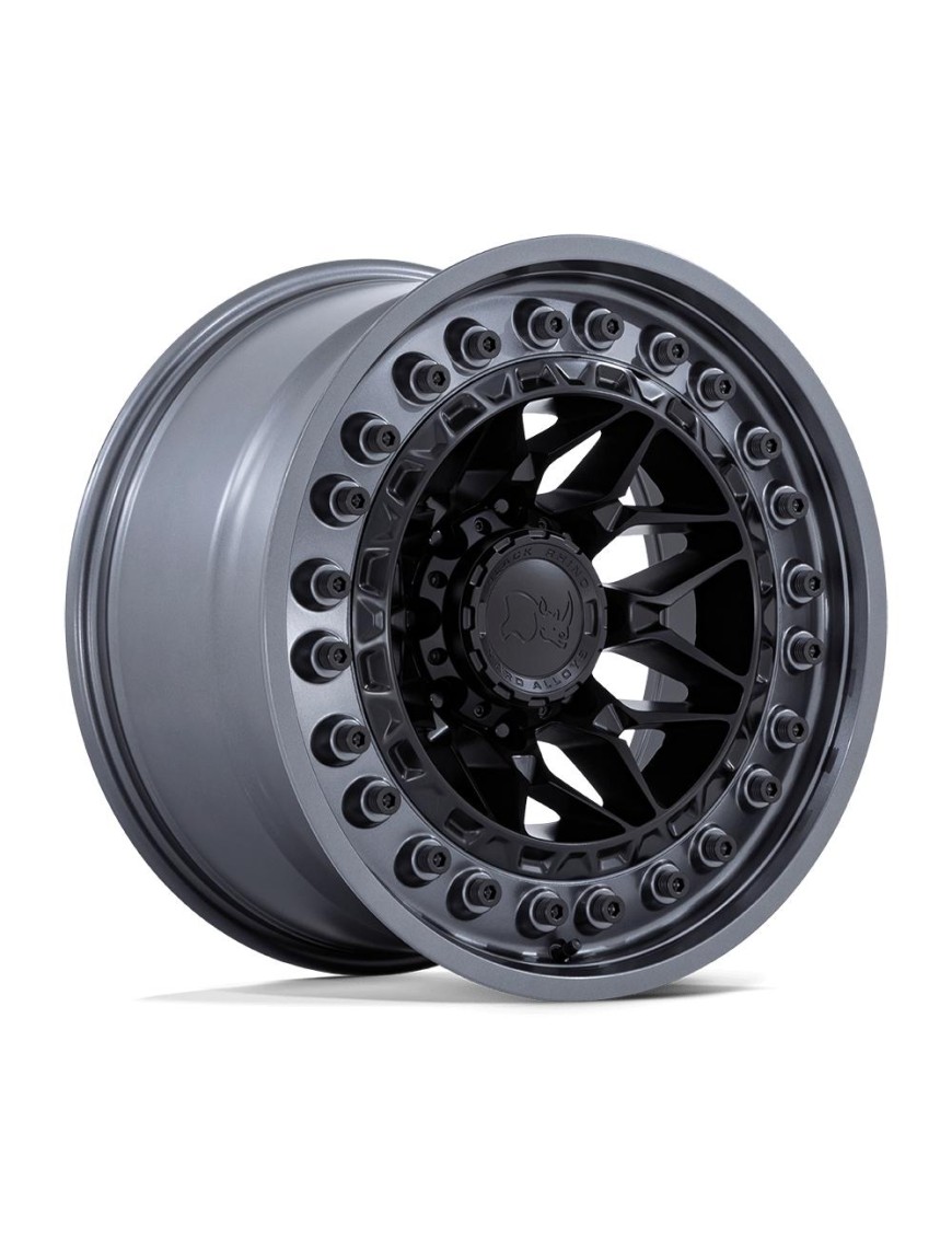 Felga aluminiowa ALPHA Matte Black W/ Gunmetal Lip BLACK RHINO