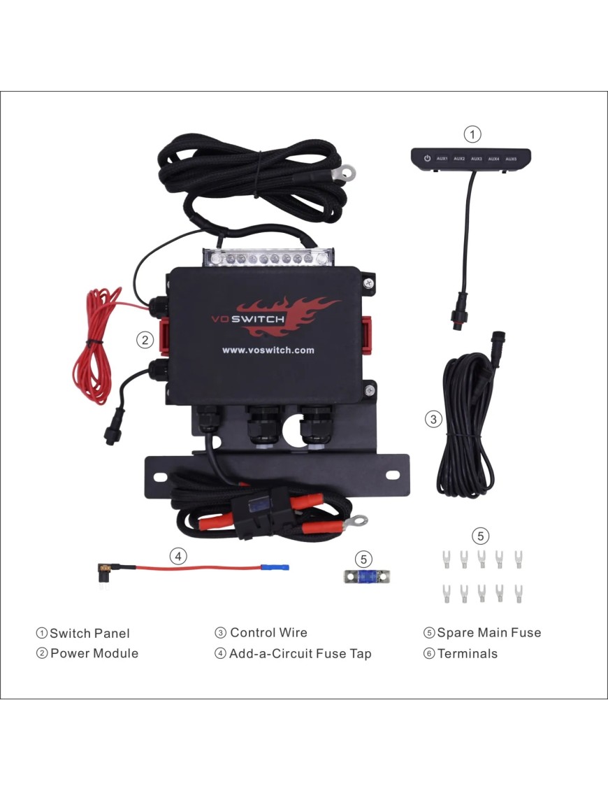 Voswitch JL500 zestaw przełączników do Jeep Wrangler JL | Szekla4x4.pl