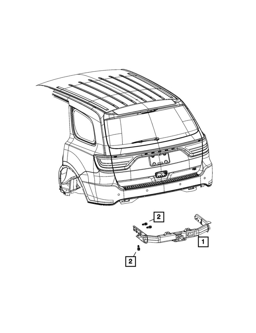Hak holowniczy Mopar Trailer Tow Receiver Kit 52124606AF Grand Cherokee WK
