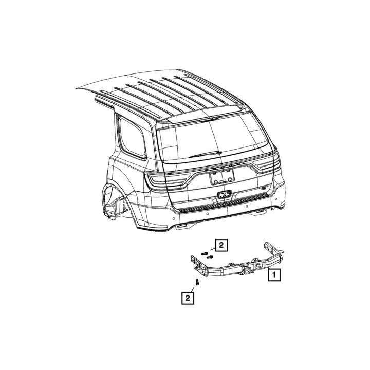 Hak holowniczy Mopar Trailer Tow Receiver Kit 52124606AF Grand Cherokee WK