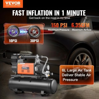 Kompresor 12V 150 PSI z butlą VEVOR - ujęcie 2