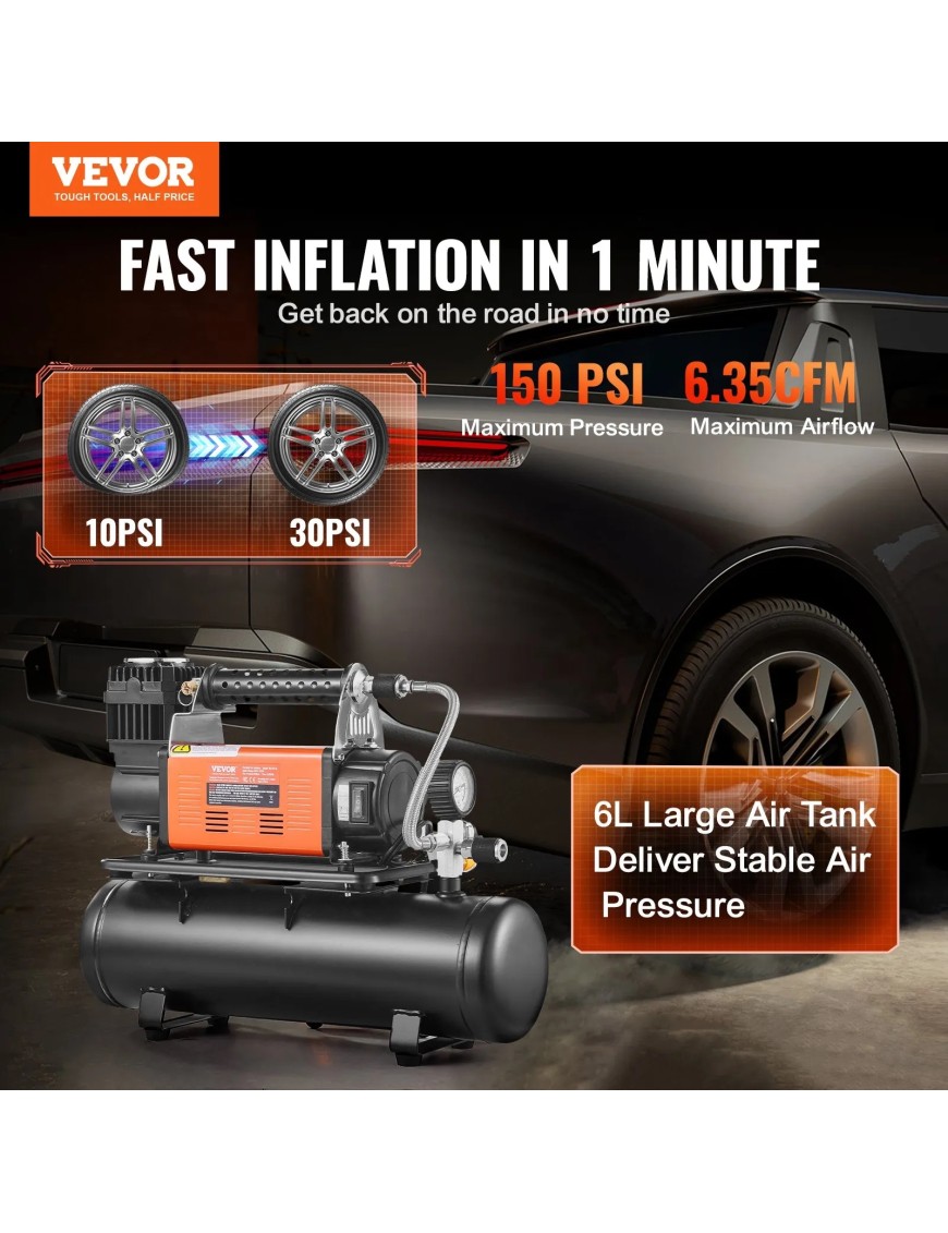 Kompresor 12V 150 PSI z butlą