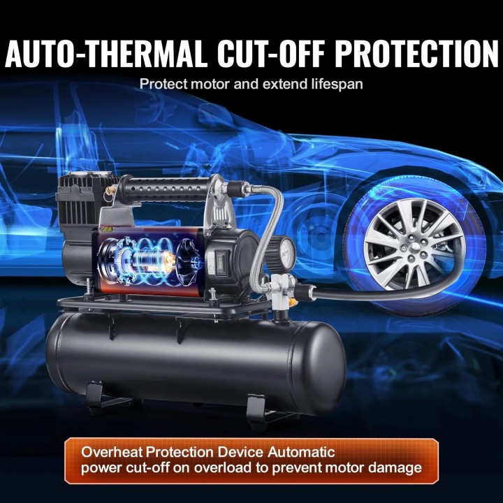 Kompresor 12V 150 PSI z butlą VEVOR - ujęcie 4
