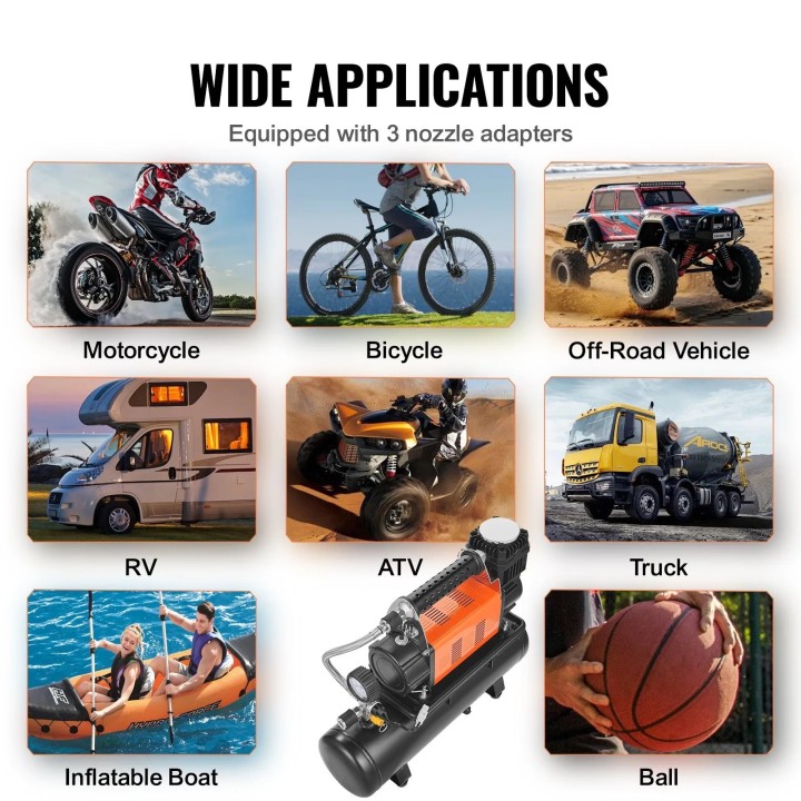 Kompresor 12V 150 PSI z butlą VEVOR - ujęcie 5