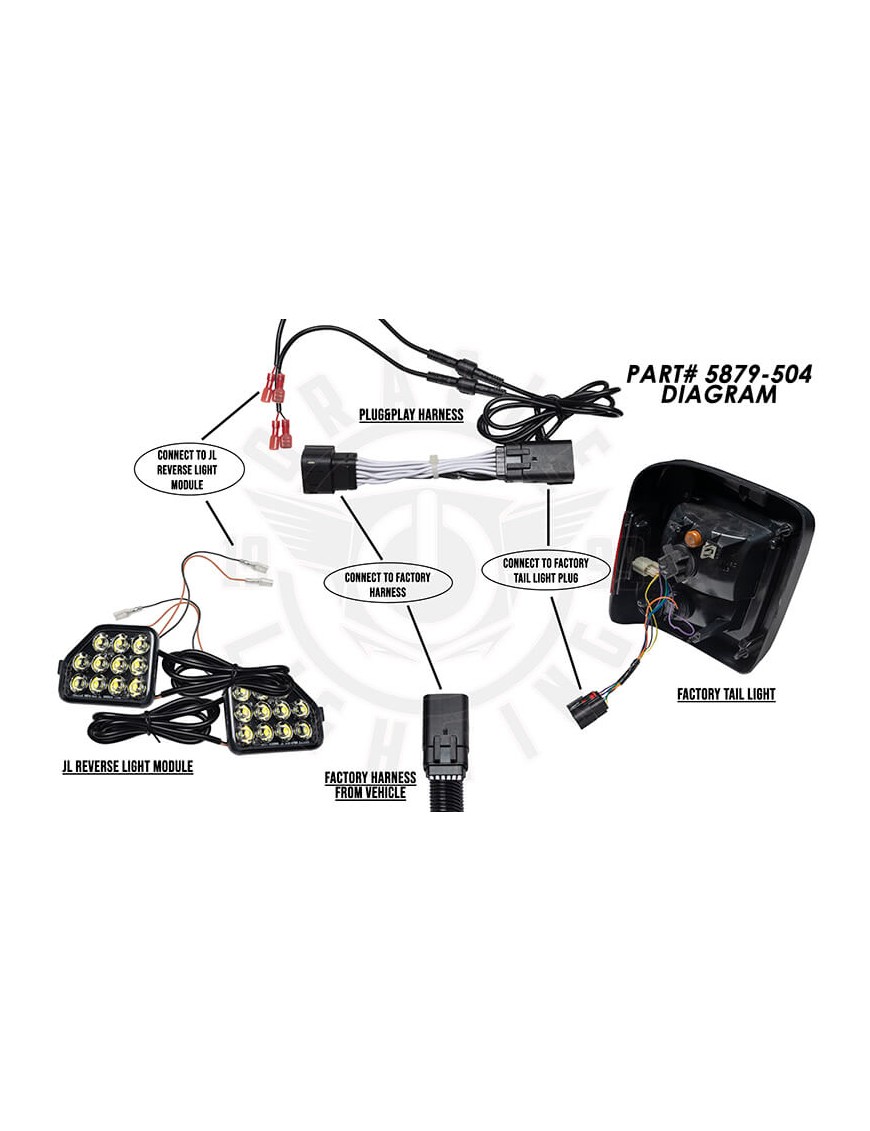 Adapter tylnych lamp Jeep Wrangler JL