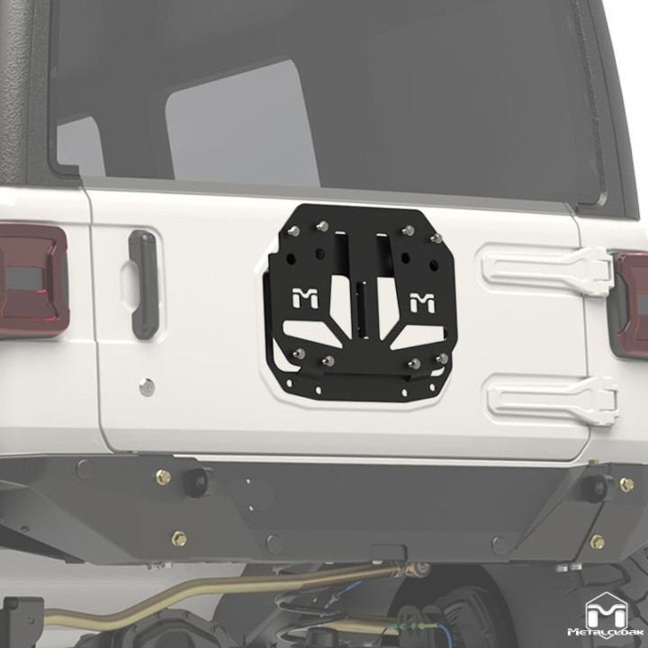 Relokacja tylnego koła 35" Jeep Wrangler JL | Mocowanie koła zapasowego METALCLOAK - ujęcie 2
