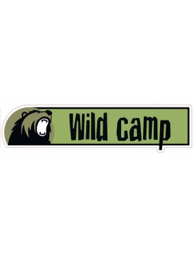 Naklejka Wild Camp Prostokątna 40x10