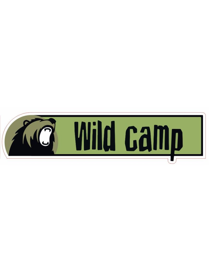 Naklejka Wild Camp Prostokątna 40x10 Naklejka Wild Camp Prostokątna 40x10