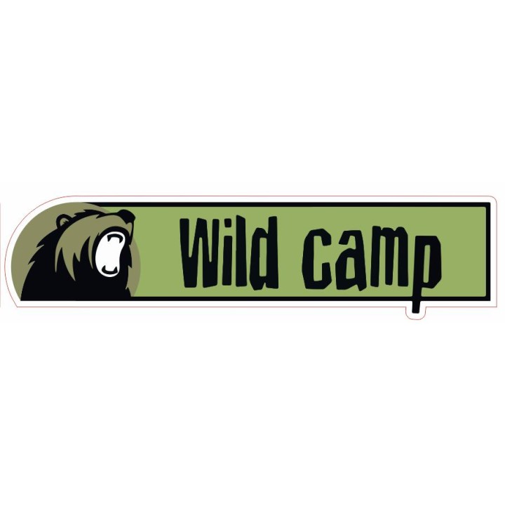 Naklejka Wild Camp Prostokątna 40x10