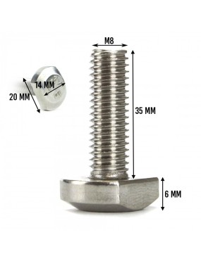 Śruba do montażu profilu 30x30mm z podłogą namiotu