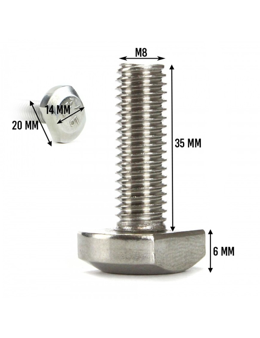 Śruba do montażu profilu 30x30mm z podłogą namiotu