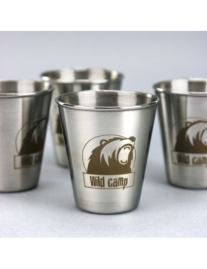 Stalowe kieliszki 80 ml Wild Camp 4 szt. Stalowe kieliszki 80 ml Wild Camp 4 szt.