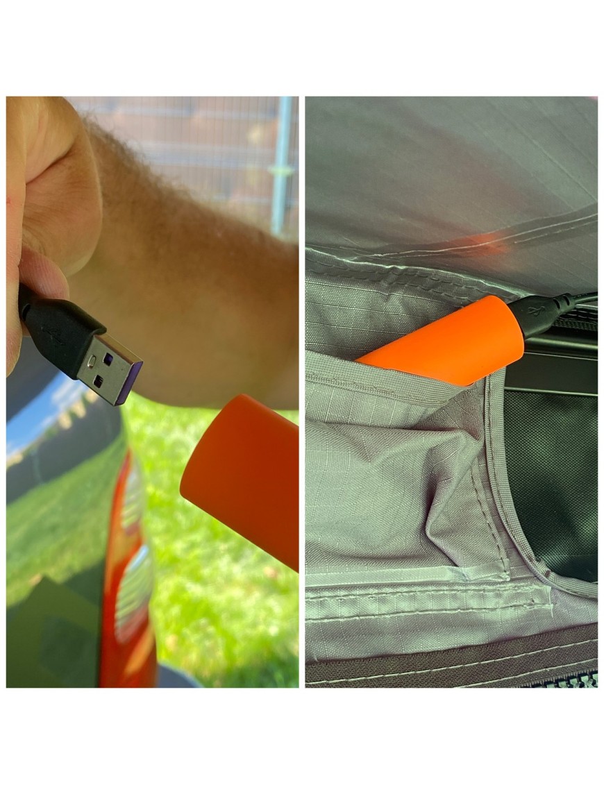 Zadaszenie Batwing II Premium 270° 2,5 m szary pasażer