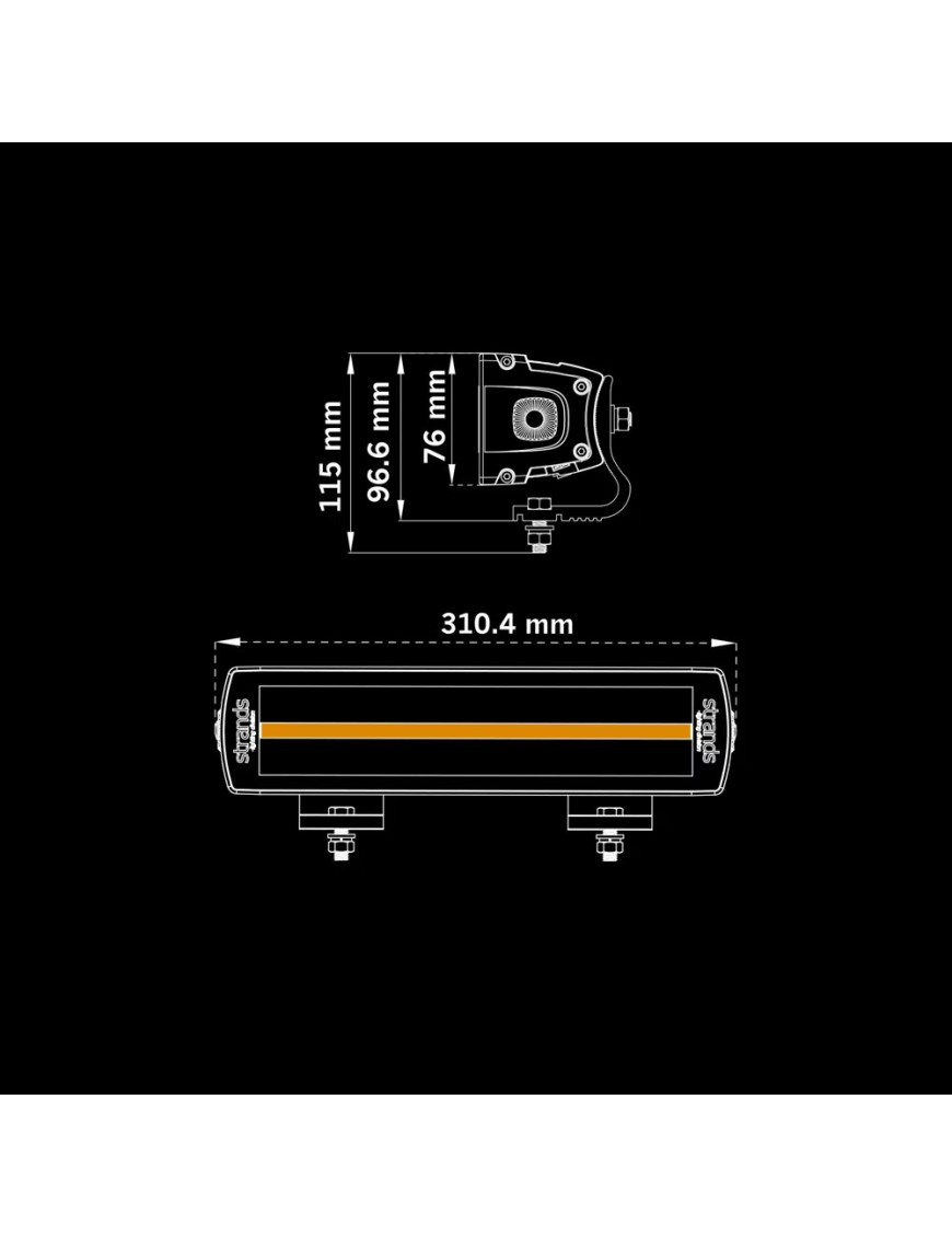 Belka LED Siberia XPA DR 12 cali 809426A 6120 lm White Amber