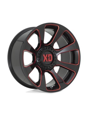 Felga aluminiowa XD854 REACTOR Gloss Black Milled W/ Red Tint XD SERIES