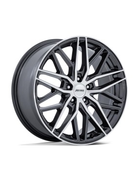 Felga aluminiowa PE004 P3E Gloss Gunmetal W/ Brushed Machined Face PETROL