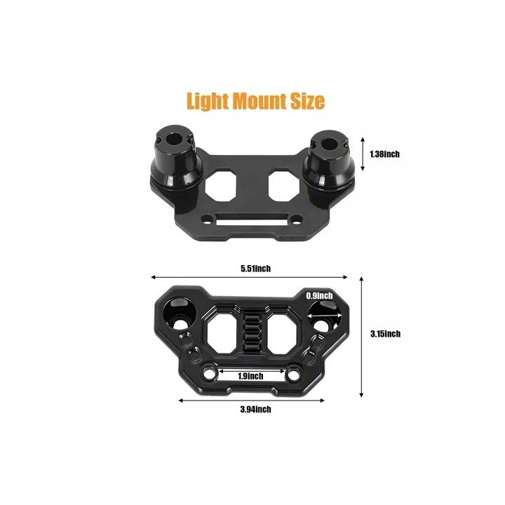 Mocowania lamp A-pillar podszybia Jeep Wrangler JL / JT - ujęcie 3