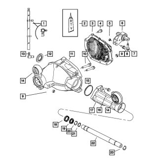 Uszczelniacz półosi przednich Jeep Wrangler JK Dana 30 44 5014852ab 5014852AA CROWN - ujęcie 2