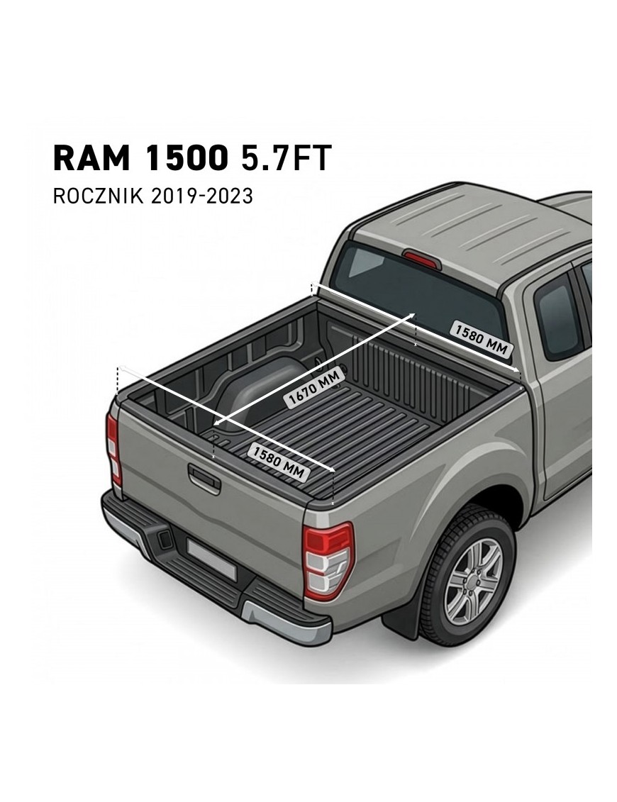 Zabudowa Hardtop DODGE RAM 1500 5.7ft 2019-2023