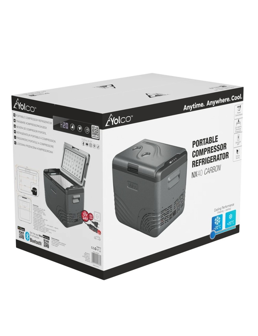 Lodówka przenośna kompresorowa Yolco NX40 CARBON