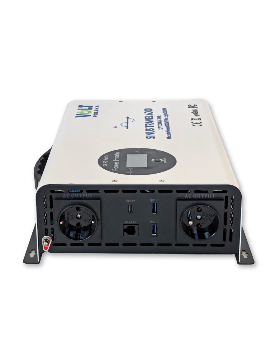 PRZETWORNICA NAPIĘCIA PRĄDU SINUS ECO 6000 12V / 230V VOLT POLSKA 3000/6000