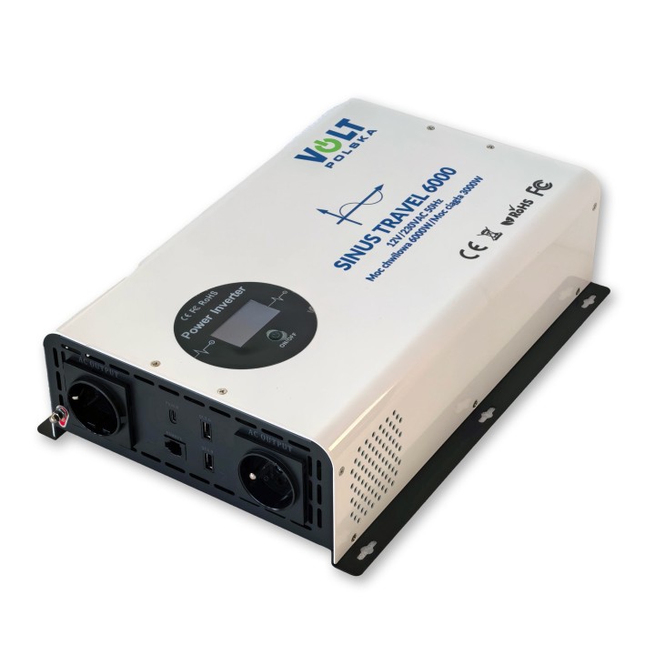SINUS TRAVEL 6000 12/230V WHITE (3000/6000) LCD + PILOT PRZETWORNICA NAPIĘCIA - ujęcie 4