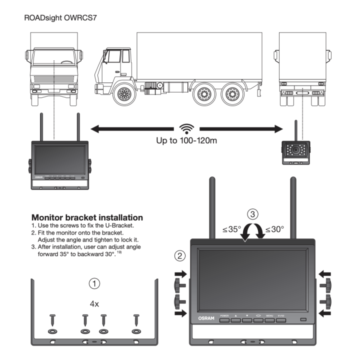 kamera cofania bezprzewodowa OSRAM ROADsight OWRCS7 (do 4 kamer) - ujęcie 14